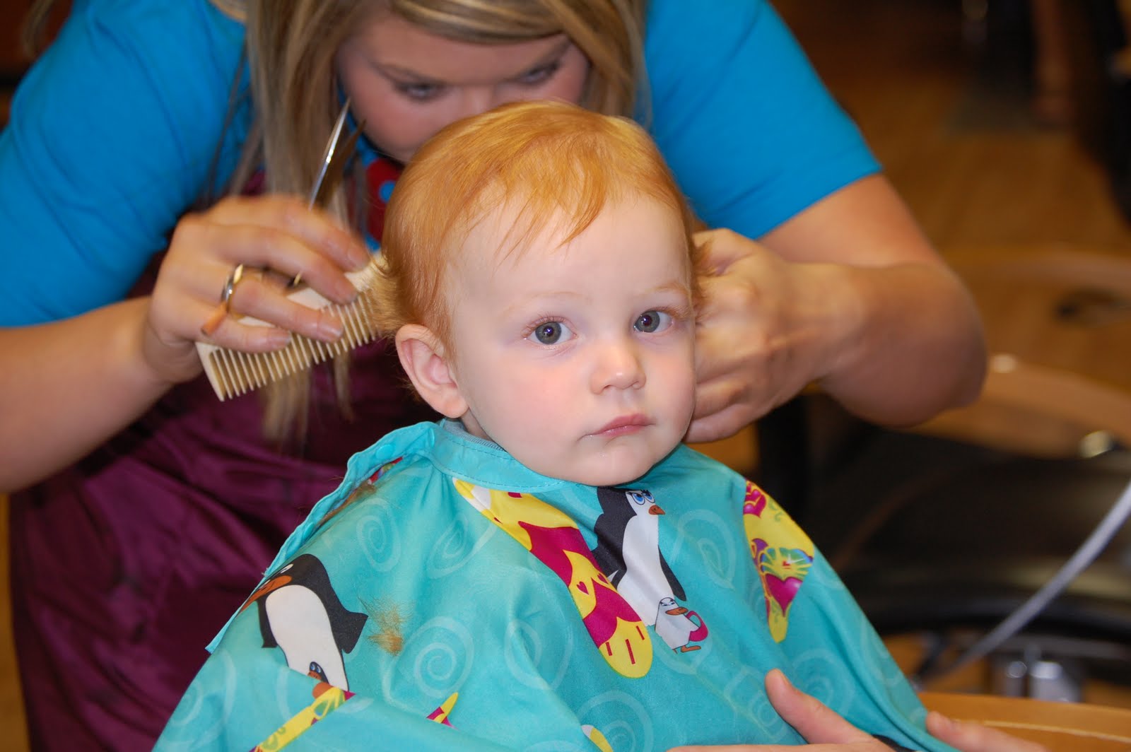 Baby Nolen's Journey First hair cut.