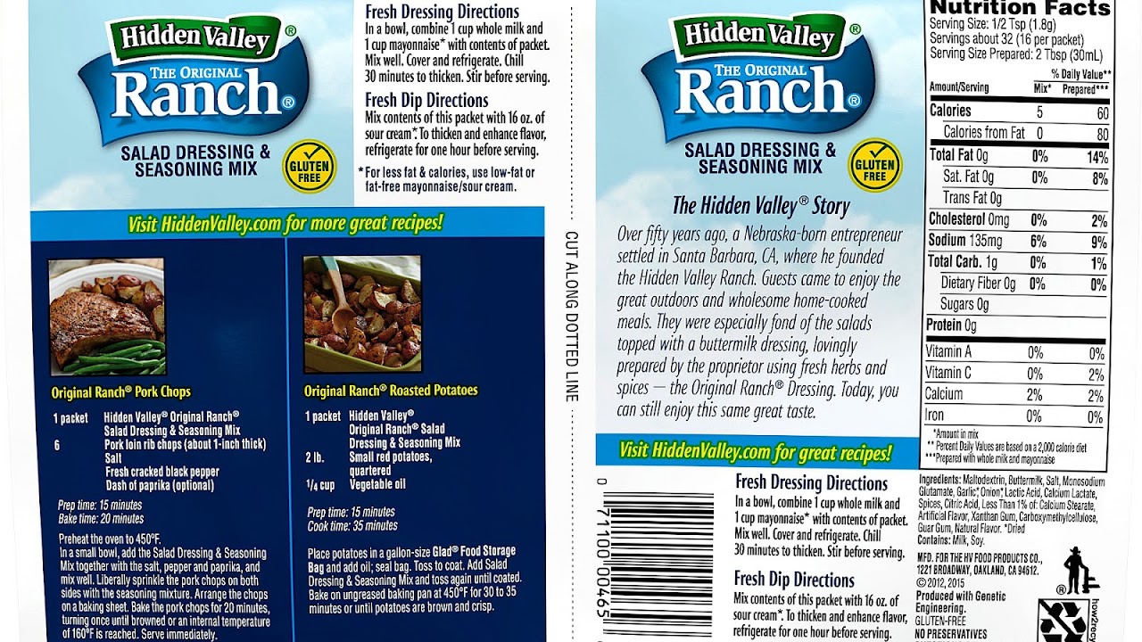 Hidden Valley Ranch Dry Mix Recipe Recipe Choices