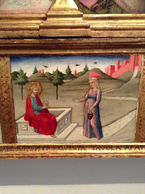 Pinacotca di Siena: Samaritana al Pozzo di Sano di Pietro nella predella di una tavola