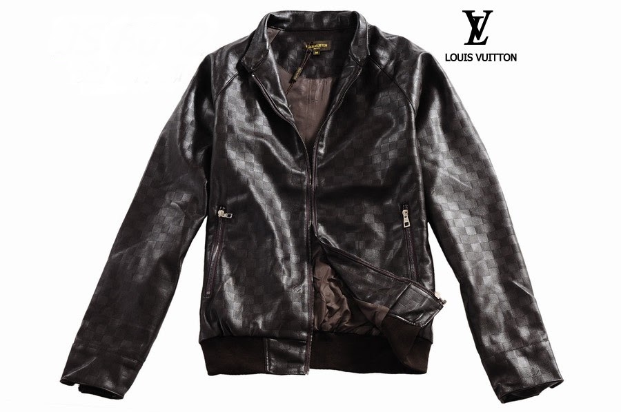 Discounts at Belle Couture Boutique: Louis Vuitton Damier Mens Leather Jacket