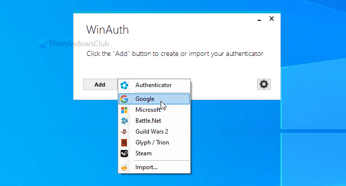 WinAuth — альтернатива Google Authenticator для Windows 10.