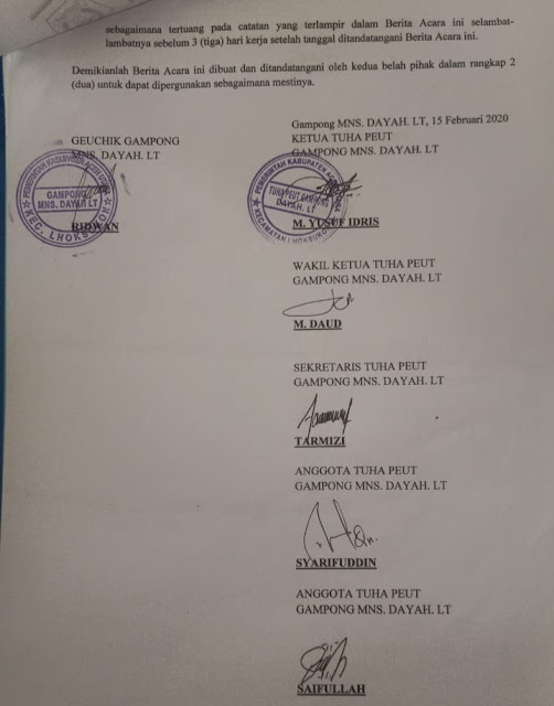 Kasi PMG Minta Keuchik Ridwan Jangan Menuding Pihak Kecamatan Juli 19, 2020