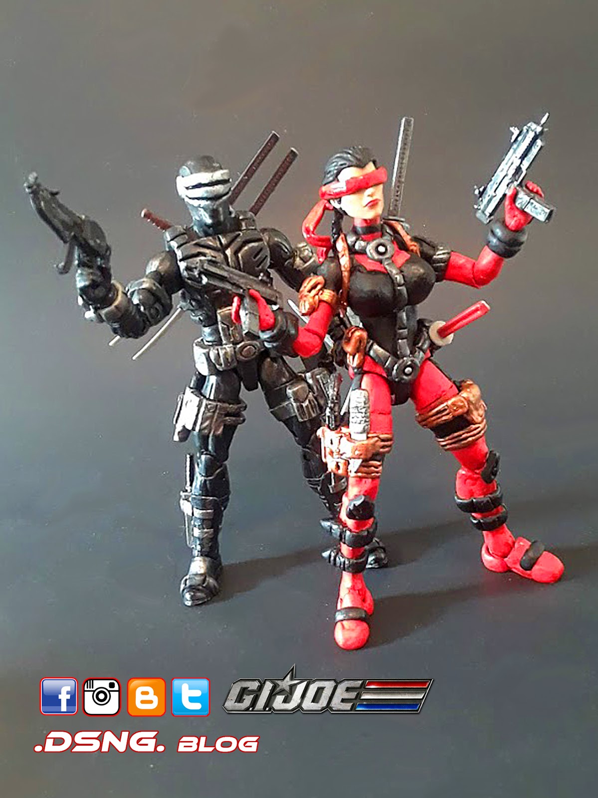 DSNG'S SCI FI MEGAVERSE CUSTOM JINX AND SNAKE EYES FROM G.I.JOE