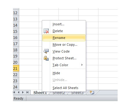 cara menganti nama sheet excel