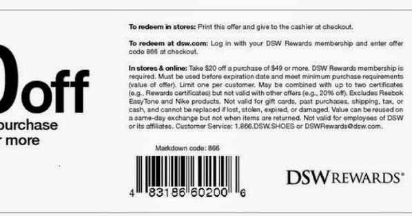 coupon code for dsw