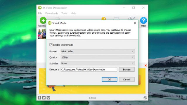 Fitur mode ceras 4k video downloader