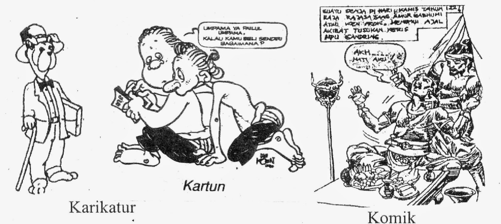 Pengertian Gambar Ilustrasi Komik Kartun Dan Karikatur Iluszi