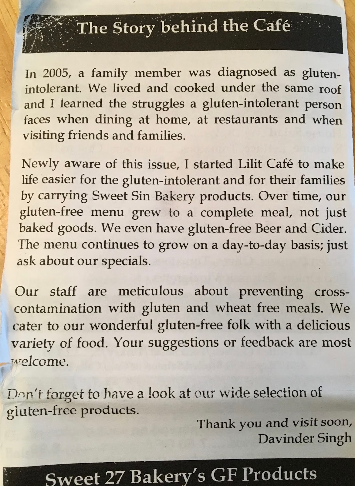 The Gluten Dairy Free Review Blog Lilit Cafe Review