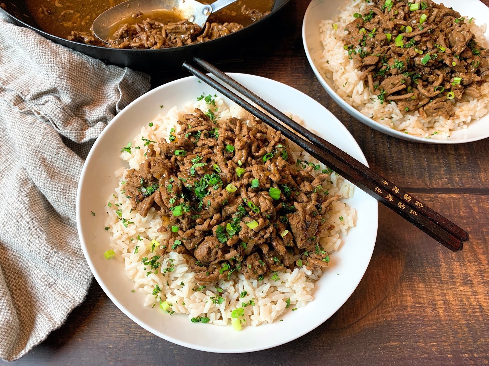 Cantonese Beef and Rice Bowls