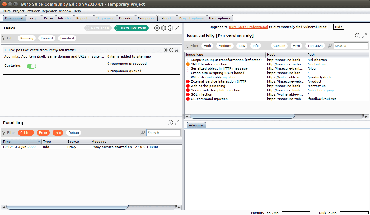 How to tamper data of a website using Burp Suite