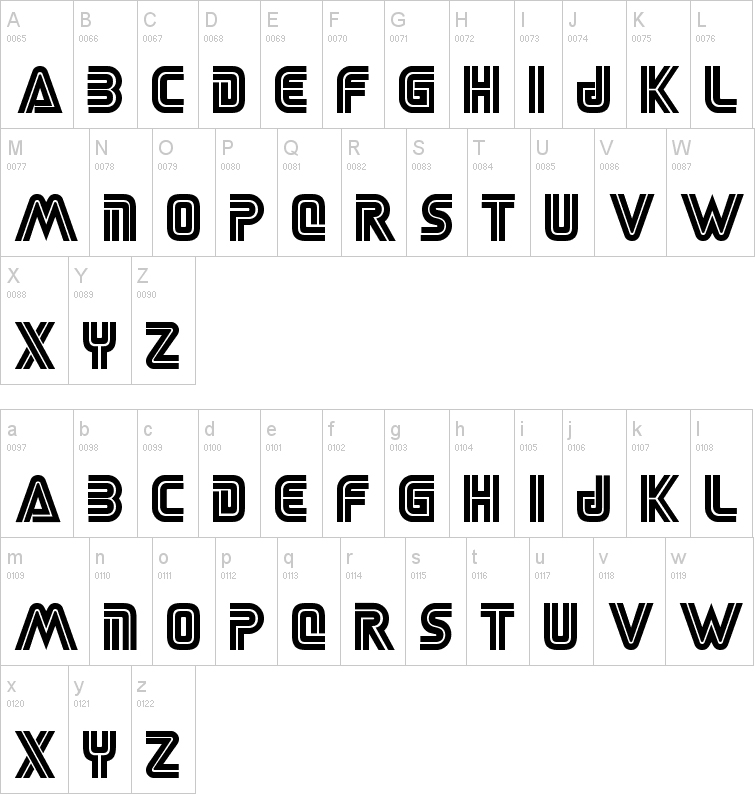 tipografia sega abecedario alfabeto