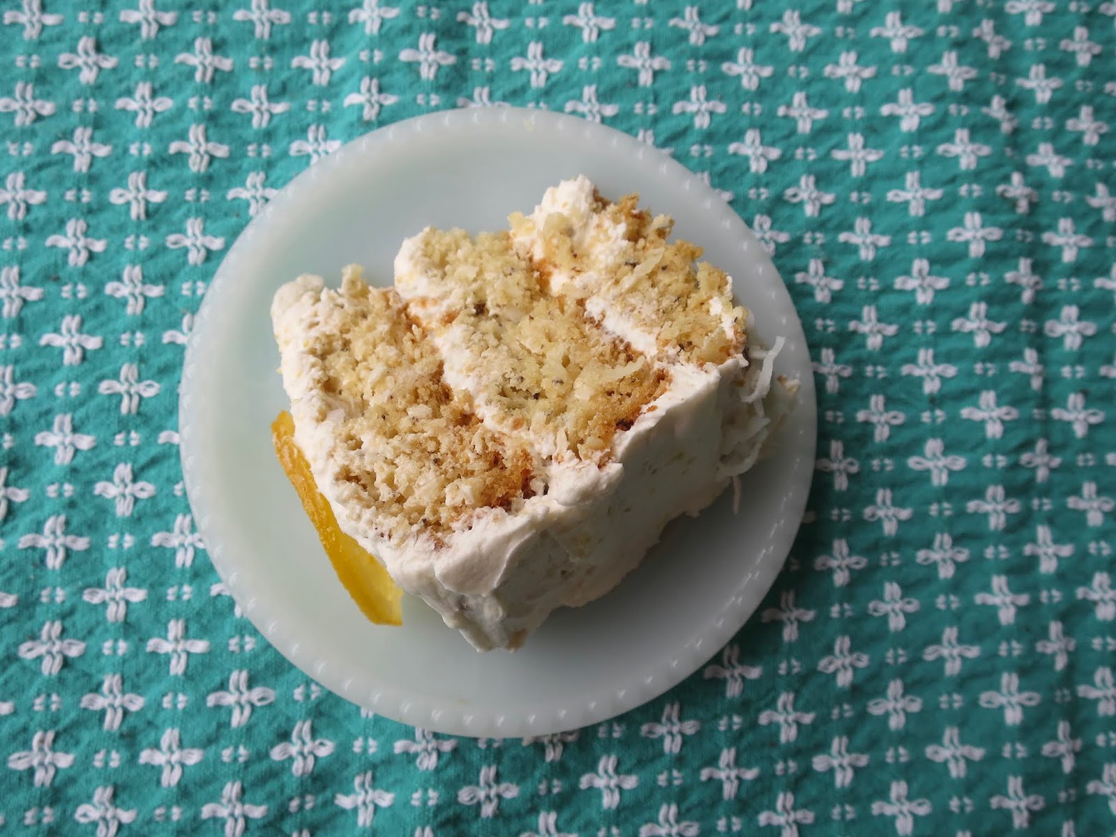 Coconut Layer Cake with Lemon Frosting (vegan)