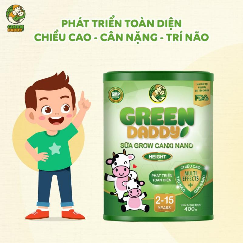Green Daddy Sữa Tăng Chiều Cao Canxi Nano 900g