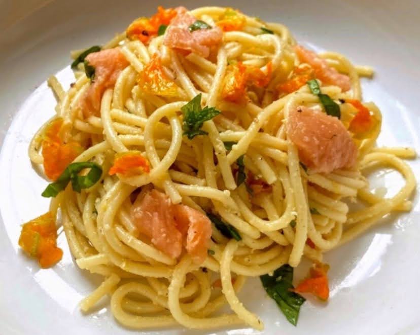 Smoked Salmon Spaghetti