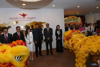 Source: Aladdin Group. A lion dance to welcome Aladdin  Street Singapore.