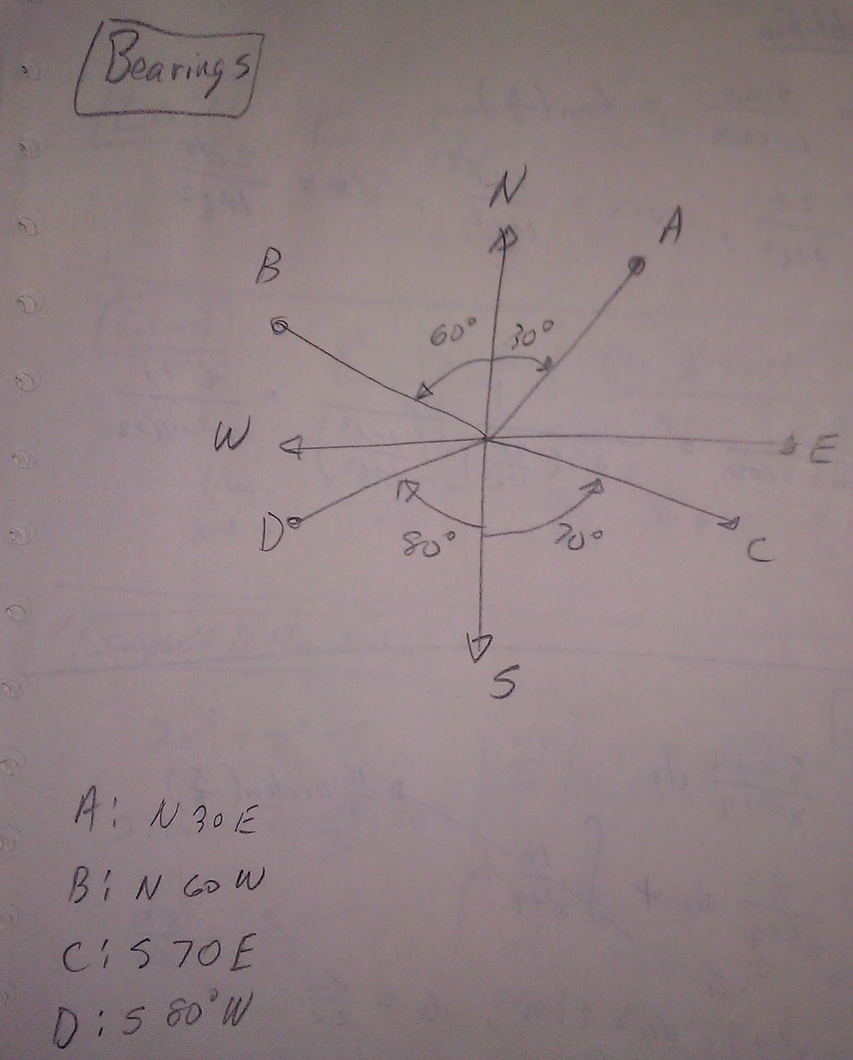 Examples of Math Problems Bearings