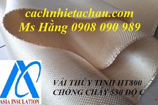 Vải thủy tinh chống cháy cách nhiệt HT800, vải bọc cách nhiệt dày 1ly HT800%2B10.1