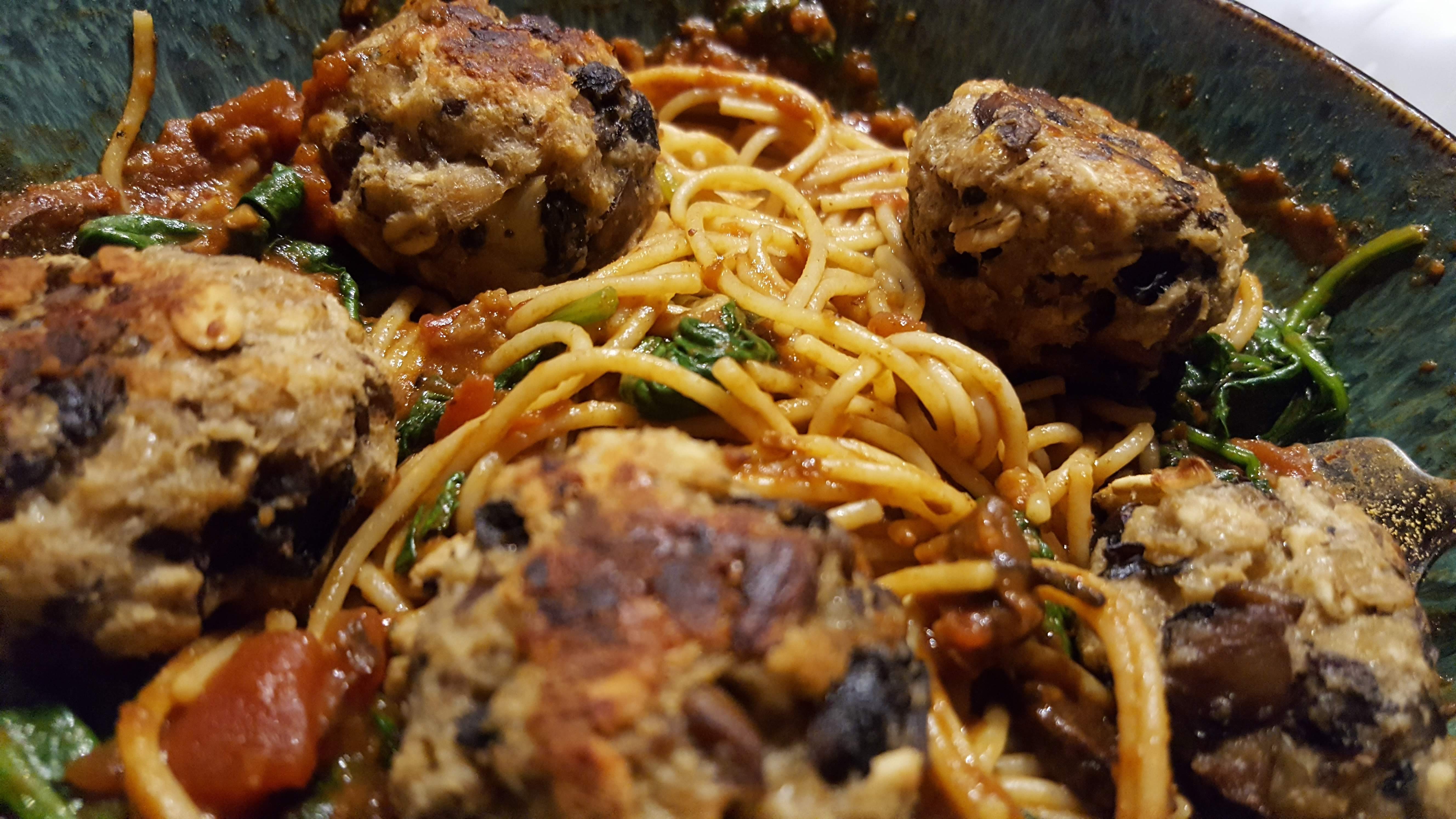 Practiced Imperfection: Vegetarian Mushroom "Meatballs"
