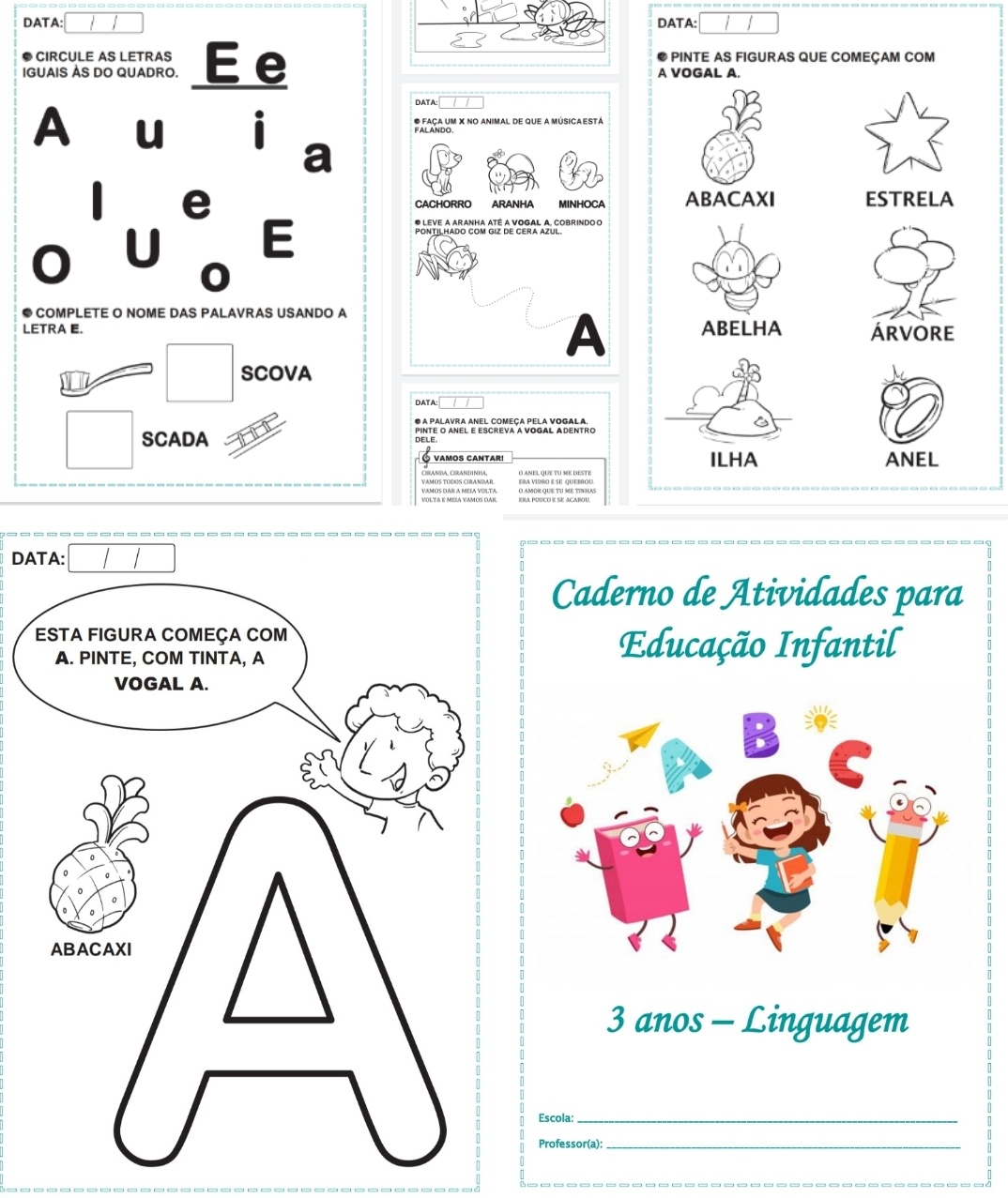Atividades educação infantil 3 anos em PDF para imprimir