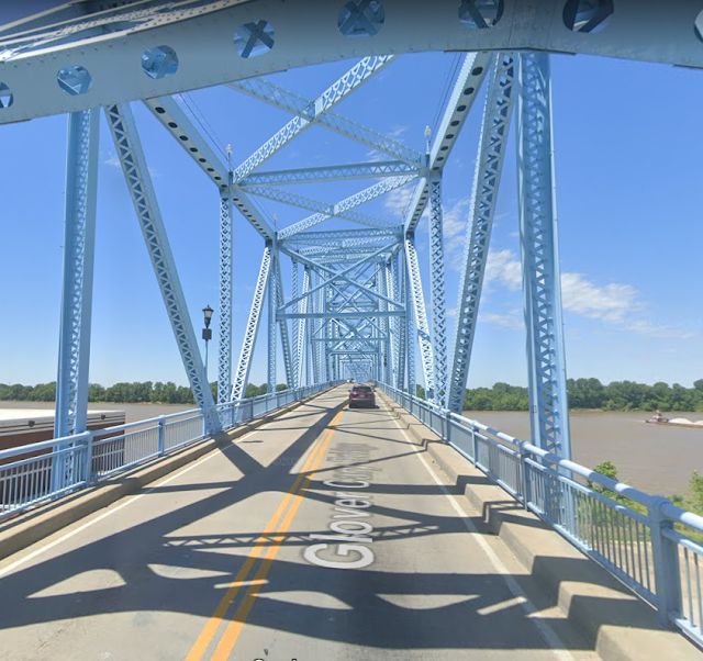 Industrial History 1940 Glover Cary Bridge over Ohio River at