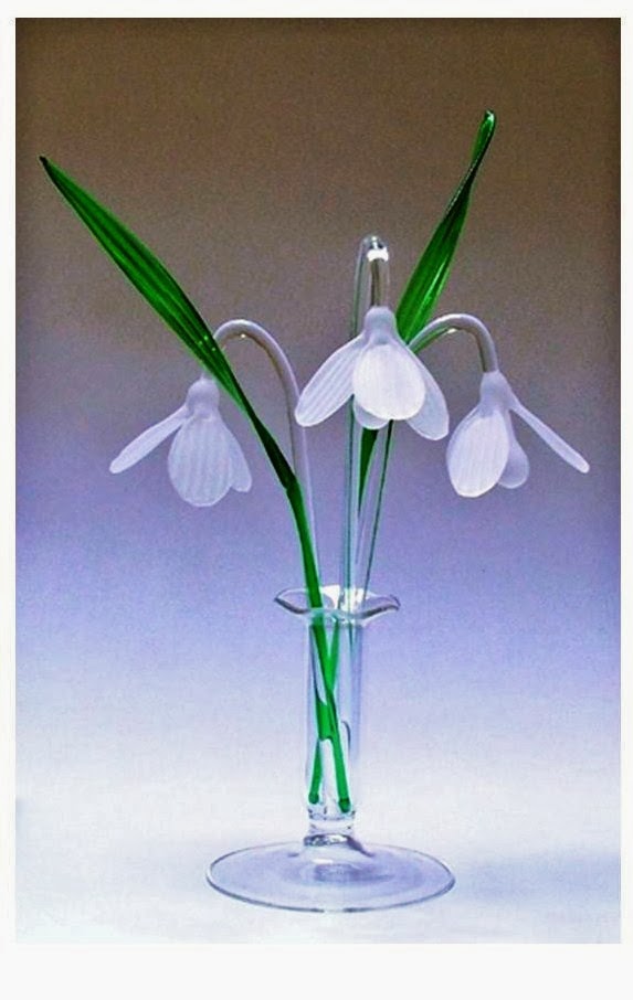 Glassbloggery Glass Snowdrops