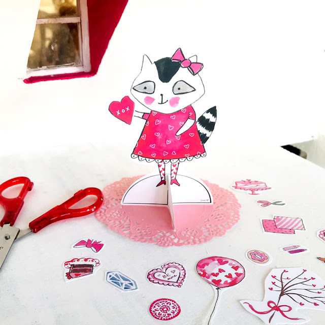 Love is in the Air | New Valentine Coloring Book & Paper Doll by Linzer Lane