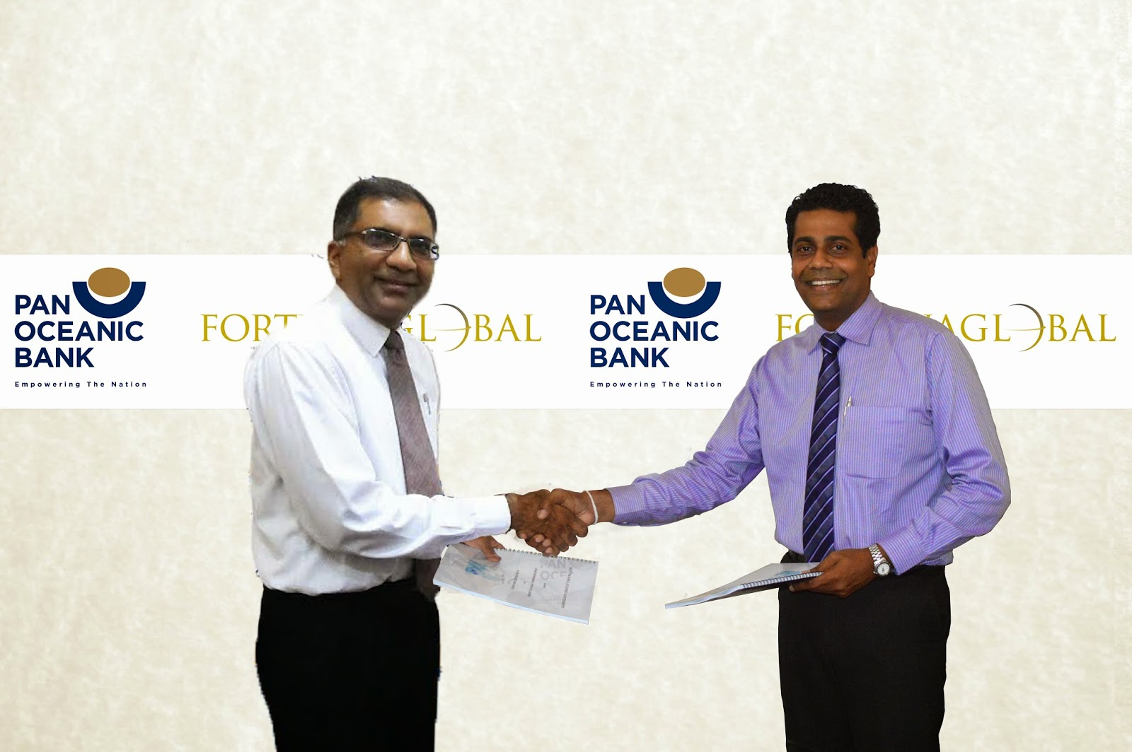 Nihal Kekulawala (CEO of Pan Oceanic Bank) and Suren Kohombange (CEO, Fortunaglobal)