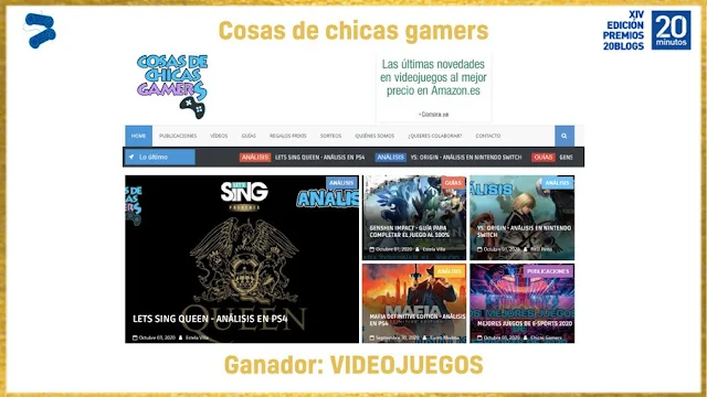 Chicas Gamers - Premio al mejor blog de videojuegos Premios20Blogs