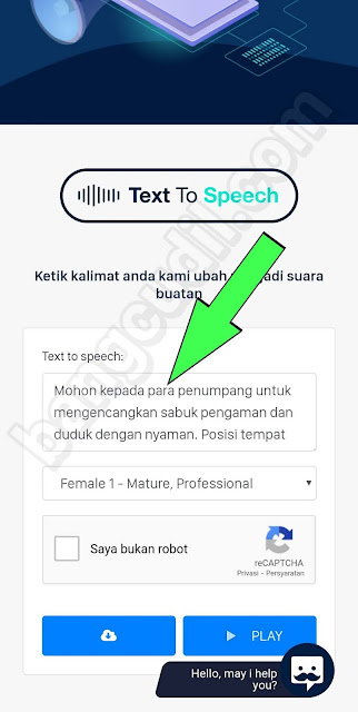 Cara download suara google.mp3 lewat botika text to speech