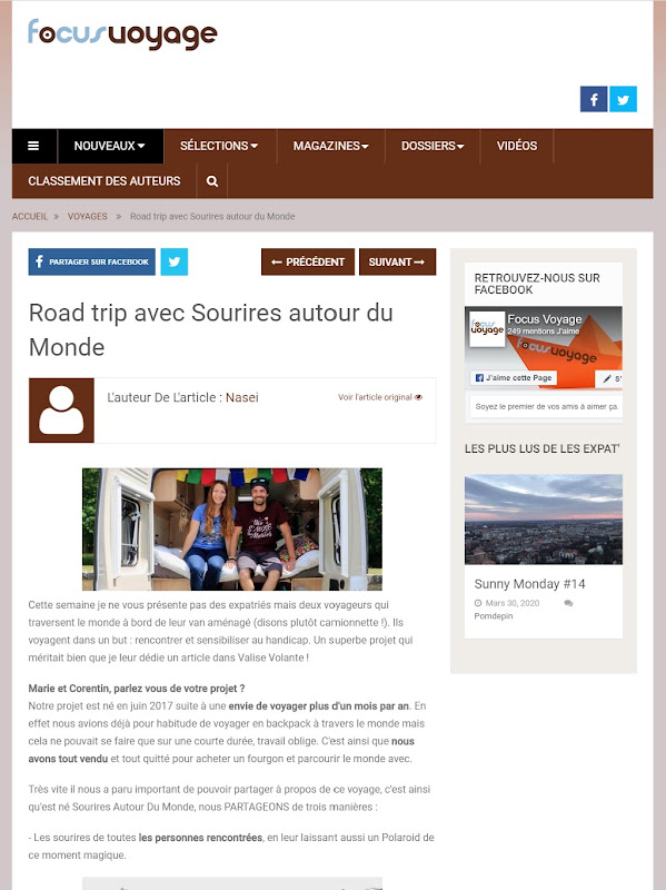 Article sur Focus Voyage