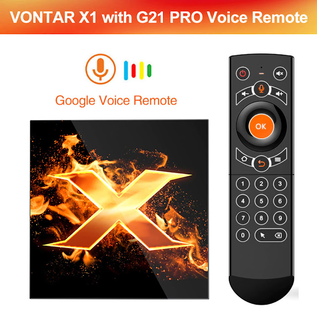 VONTAR X1 Smart tv box android 10 4g 64gb 4K 1080p 2.4G&5G Wifi BT5.0 Google Voice Assistant Youtube TVBOX Set Top Box