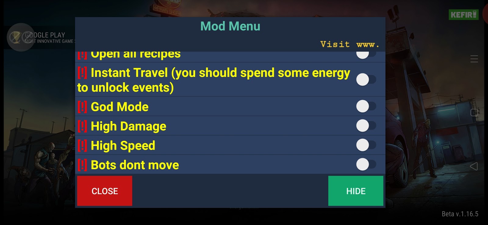 LDOE MOD MENU APK V1 16 5 MT1 ANON MOD