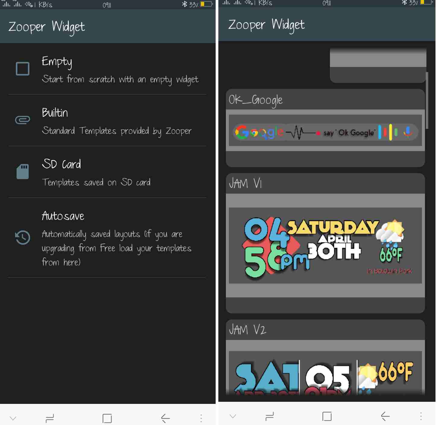 zooper widget template folder
