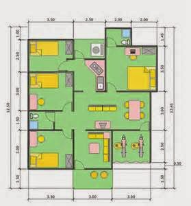 Tata Membuat Denah Rumah Ukuran 7x12 Minimalis Gambar Desain