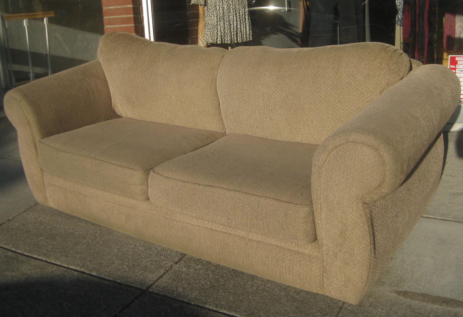 UHURU FURNITURE & COLLECTIBLES SOLD Beige Sofa 125