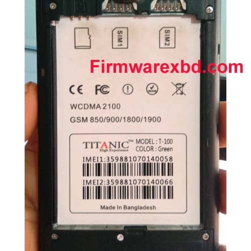 Titanic T100 Flash File Without Password Firmware SP7731G 6.0