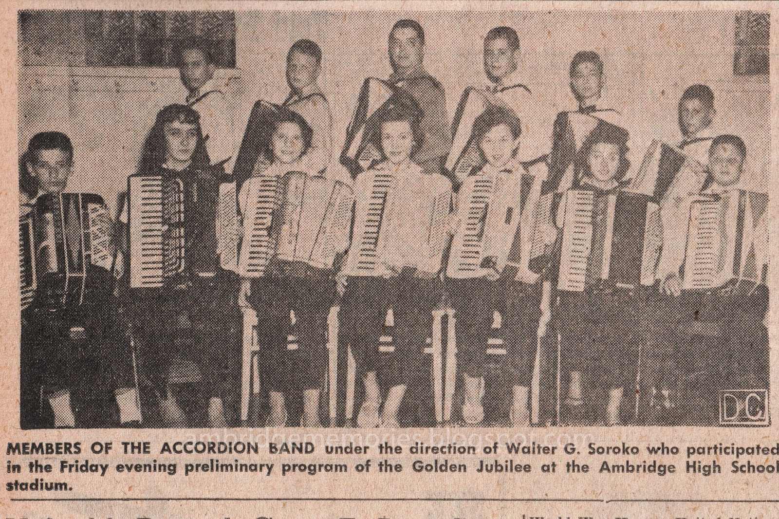 Ambridge Memories The 1955 Accordion Band