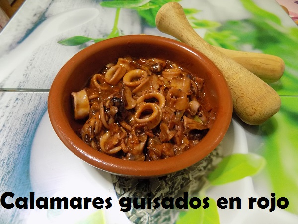 Calamares guisados en rojo