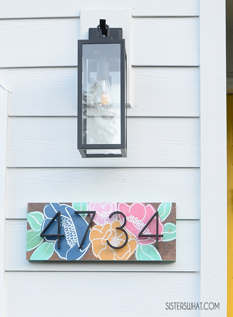 DIY house number sign