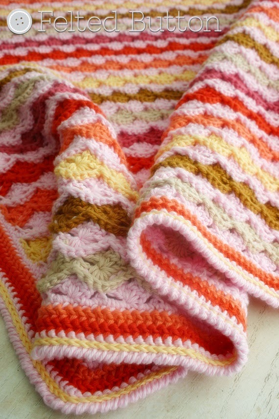 Confections Blanket Crochet Pattern by Susan Carlson of Felted Button