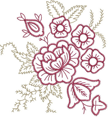 Gambar Dekoratif Pola Elemen Motif Bunga Digital Merah Coklat Gambar Dekoratif Pola Elemen Motif Bunga Digital Merah Coklat