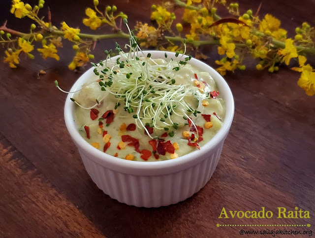 images of Avocado Raita / Indian Guacamole! Recipe / Avocado Raita With Microgreens