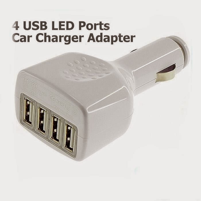Fast Charging 4 USB Car Charger With High Output 2.1A 56 SMB