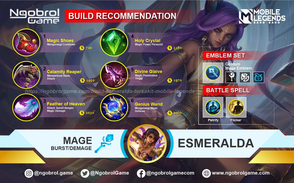 Build Esmeralda  Top Global Tersakit Mobile Legends