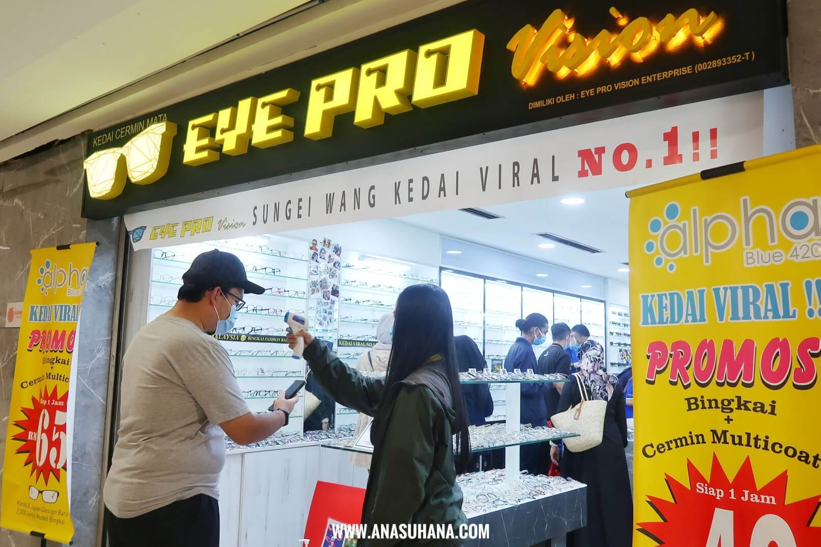 Cermin Mata Murah Dengan Alpha Blue 420 Lens di Eye Pro Vision. Patutlah Jadi Kedai Spek Viral di Malaysia !!