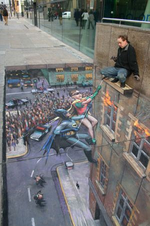 Batman+&+Robin+Street+Art+3D