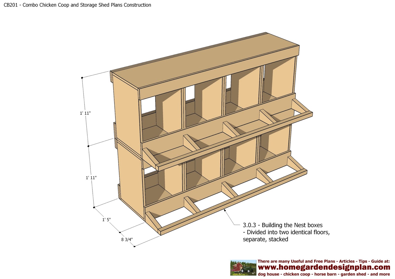 for chick coop: CB201 Combo Plans Chicken Coop Plans ...