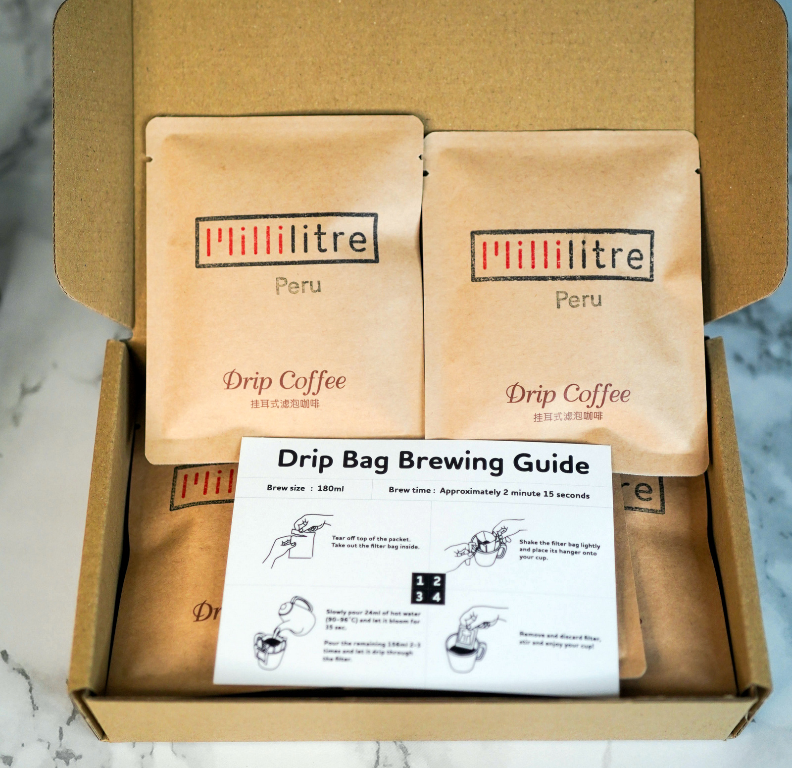 If you're new to the drip bag coffee experience, have no fear In each box, Millilitre includes