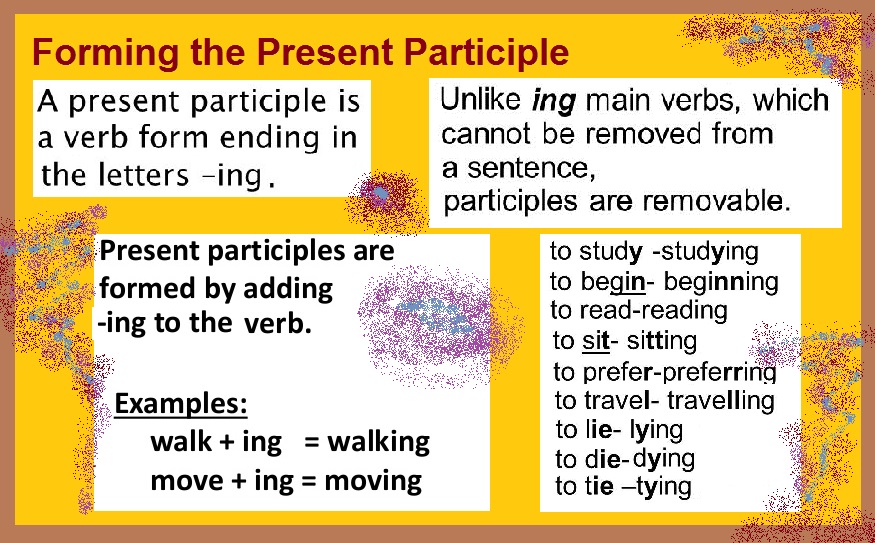 Самоучител Образуване на сегашно причастие (Forming the Present
