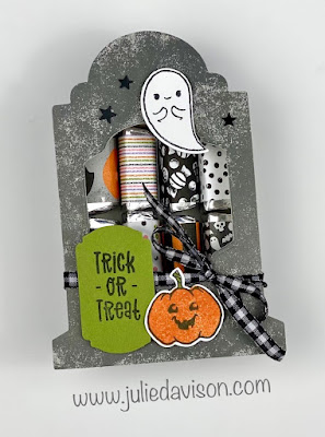 Stampin' Up! Cute Halloween Tombstone Treat Box ~ July-December 2021 Mini Catalog ~ www.juliedavison.com #stampinup